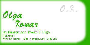 olga komar business card